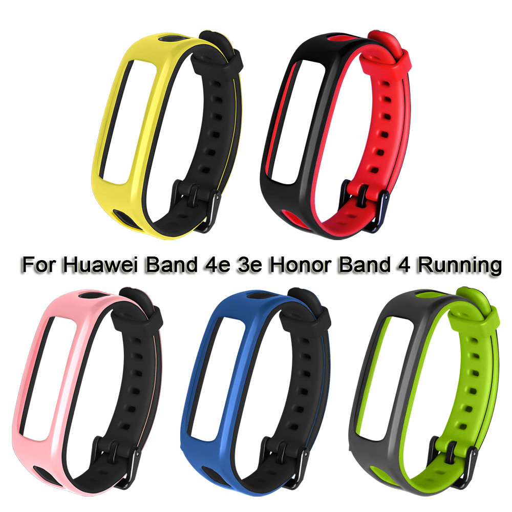 Bracelet Colorful Soft Silicone Strap Watch Band Wristband Wrist Watchband For Huawei Band 4e 3e Hon
