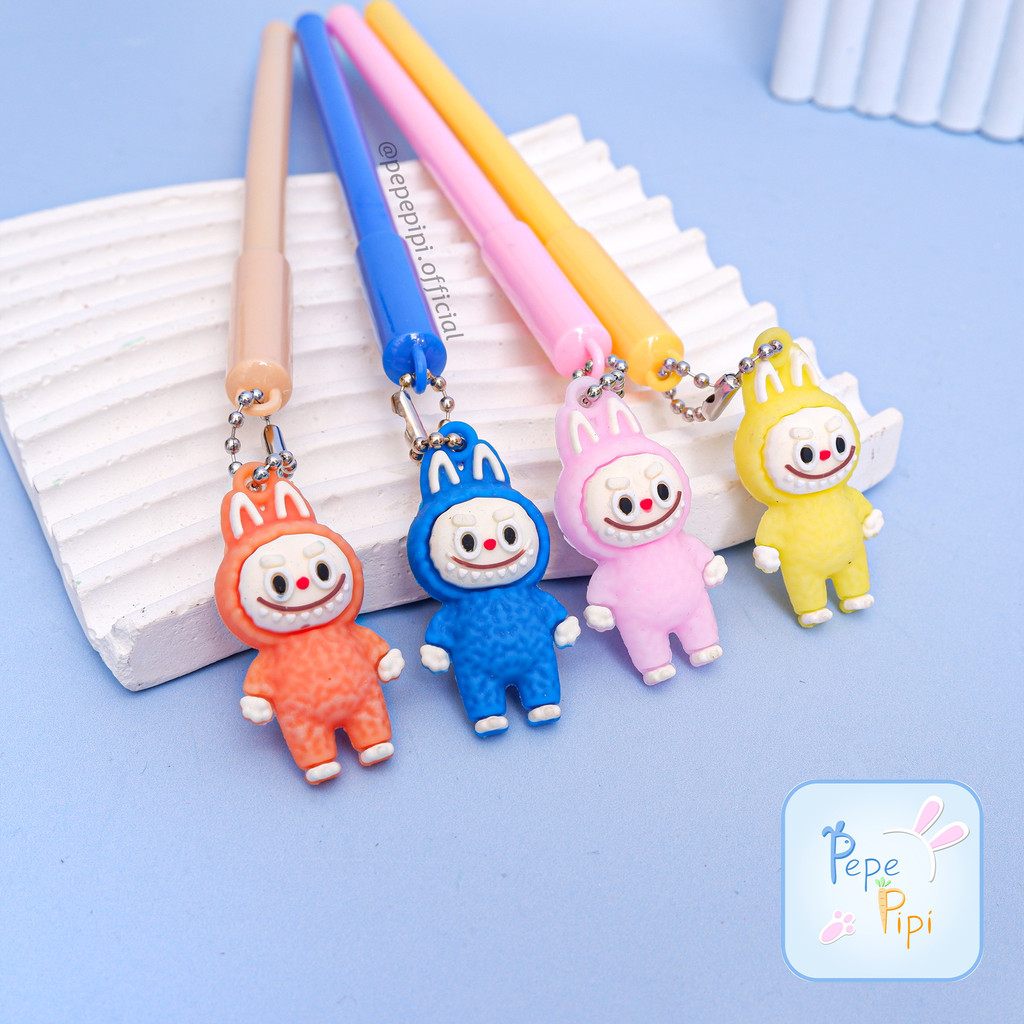 

Pena Gel Gantungan Labubu Full Body Pulpen Pen Gelpen Bolpoint