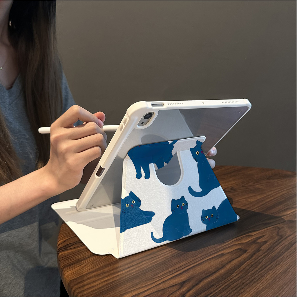 Cocok untuk ipad gen 10 tablet case pelindung lucu ipad air 5 rotasi ipad pro 11 inci 360° 10.9 inci