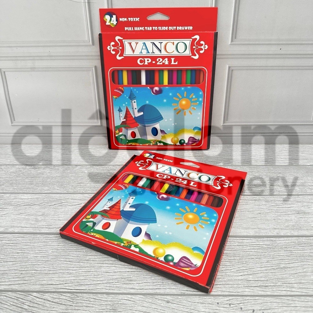 

SATU SET ( 24 WARNA ) Pensil Warna Vanco 24 Warna Panjang lengkap