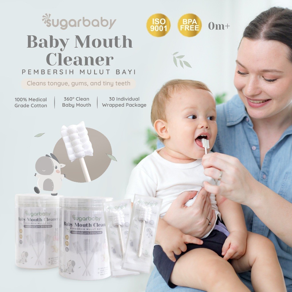 Sugarbaby Baby Mouth Cleaner pembersih mulut lidah bayi/ 30 pc Sikat gigi lidah bayi 0-2 tahun ~BM