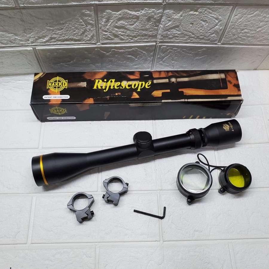 GRATIS ONGKIR - TELESCOPE TELESKOP SNIPER TELESKOP HAKKO RING GOLD  4-16X44 TUBE 25 BISA COD