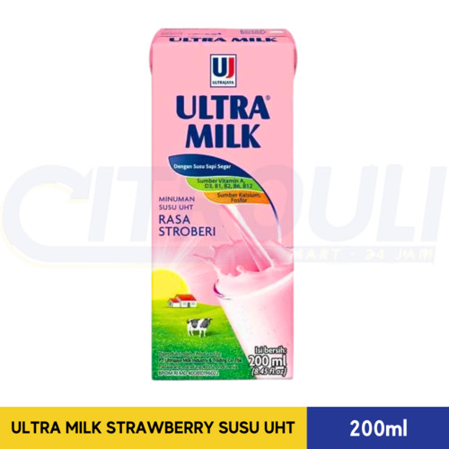 

ULTRA MILK STRAWBERRY SUSU UHT 200ml