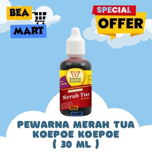 

Pewarna Makanan MERAH TUA Koepoe Koepoe 30 ml | Food Coloring Kupu Kupu 30ml