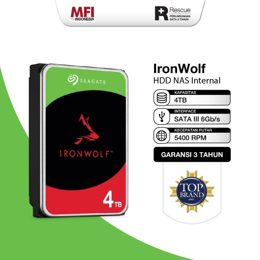 Seagate IronWolf Harddisk NAS 4TB SATA