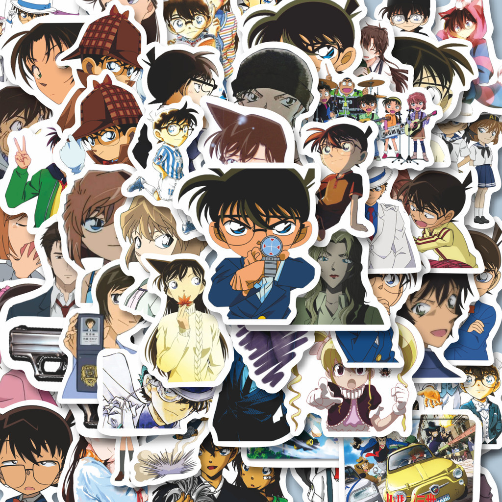 

100PCS Lucu Sticker Anime Detective Conan (Meitantei Konan) Stiker Aesthetic Stiker Anti Air Stikers Berperekat Waterproof sticker decal buat Motor Helm Buku Journal Koper Casing HP Laptop Botol Minum Hadiah anak