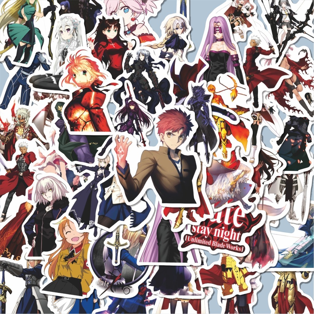

100PCS Lucu Sticker Fate/Zero Sticker Stiker Aesthetic Stiker Anti Air Stikers Berperekat Waterproof sticker decal buat Motor Helm Buku Journal Koper Casing HP Laptop Botol Minum Hadiah anak