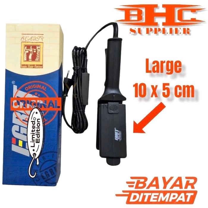 READY Catokan Egret / Bailu Catok Pelurus Rambut Original Curly Sisir Straightener - L = BESAR SIAP 