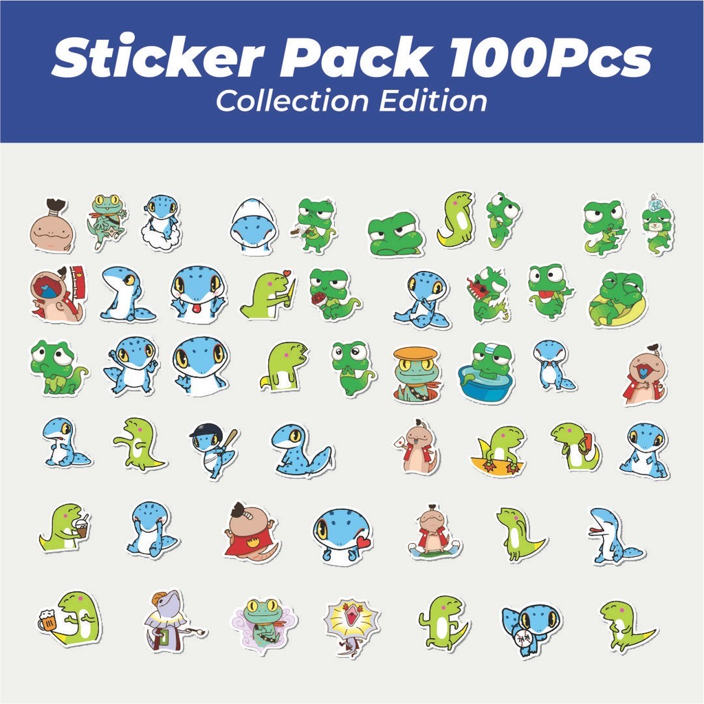 

Hot Stiker Hewan Kadal Lucu Anti Air Stikers Berperekat Waterproof Sticker Decal Buat Motor Helm Buku Journal Koper Casing HP Laptop Botol Minum