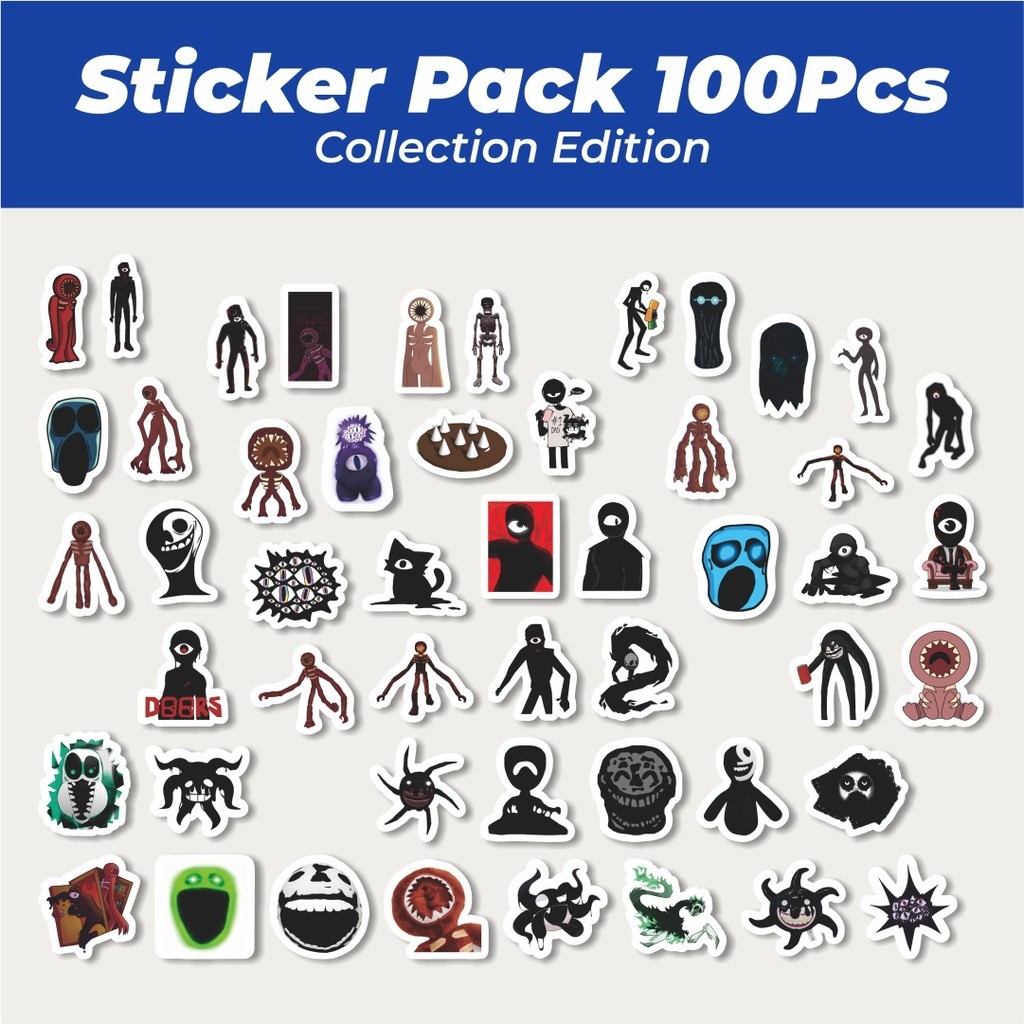 

Hot Stiker Kartun Doors Robloxes Horror Game Lucu Anti Air Stikers Berperekat Waterproof Sticker Decal Buat Motor Helm Buku Journal Koper Casing HP Laptop Botol Minum