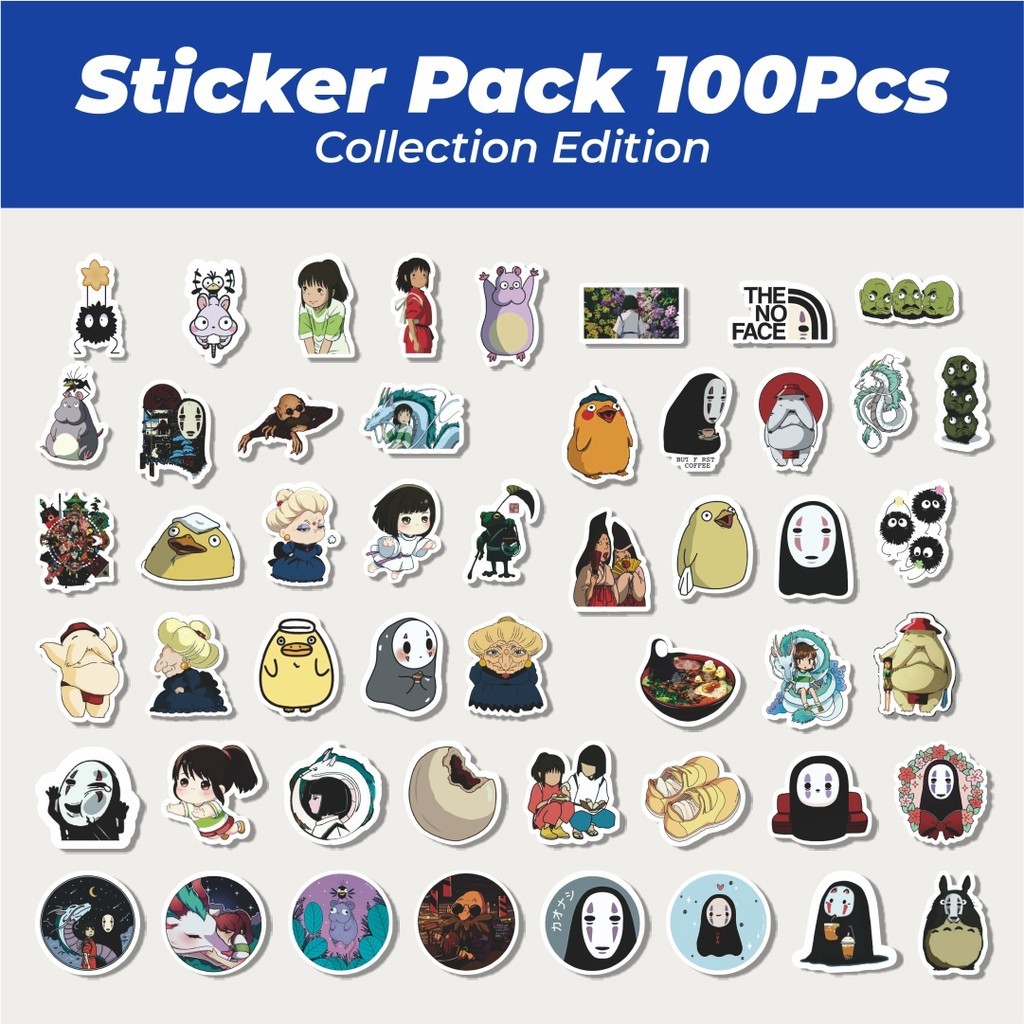 

Hot Stiker Anime Ghibli Hayao Miyazakui V5 Lucu Anti Air Stikers Berperekat Waterproof Sticker Decal Buat Motor Helm Buku Journal Koper Casing HP Laptop Botol Minum