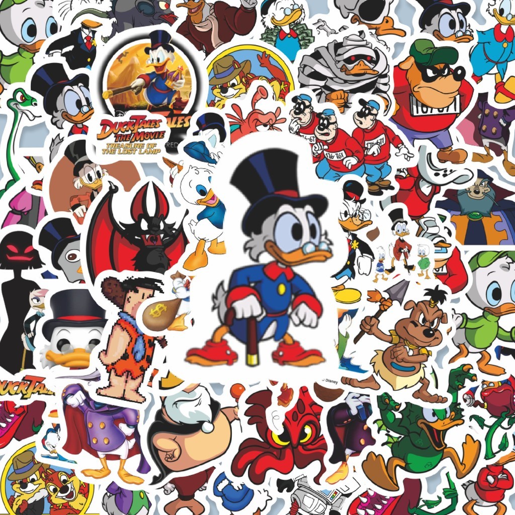 

100PCS Lucu Kartun Ducktales (Petualangan Bebek) Stiker Aesthetic Stiker Anti Air Stikers Berperekat Waterproof sticker decal buat Motor Helm Buku Journal Koper Casing HP Laptop Botol Minum Hadiah anak