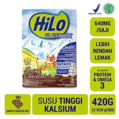 

HILO Platinum Susu Nutrifit Advance Swiss Chocolate (12s x 35g) 420gr