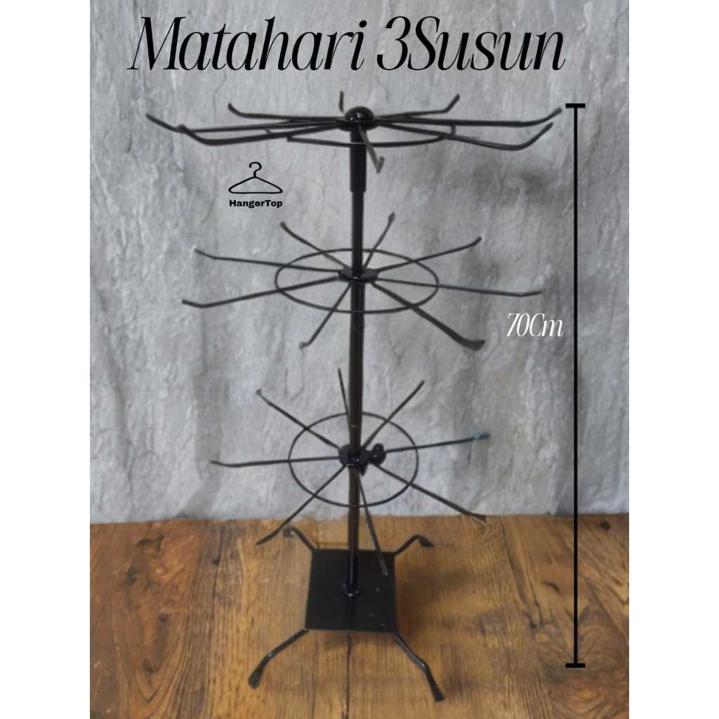 

Rak Matahari Aksesoris/3 Susun Dan 2 Susun/Display Gantungan Aksesoris