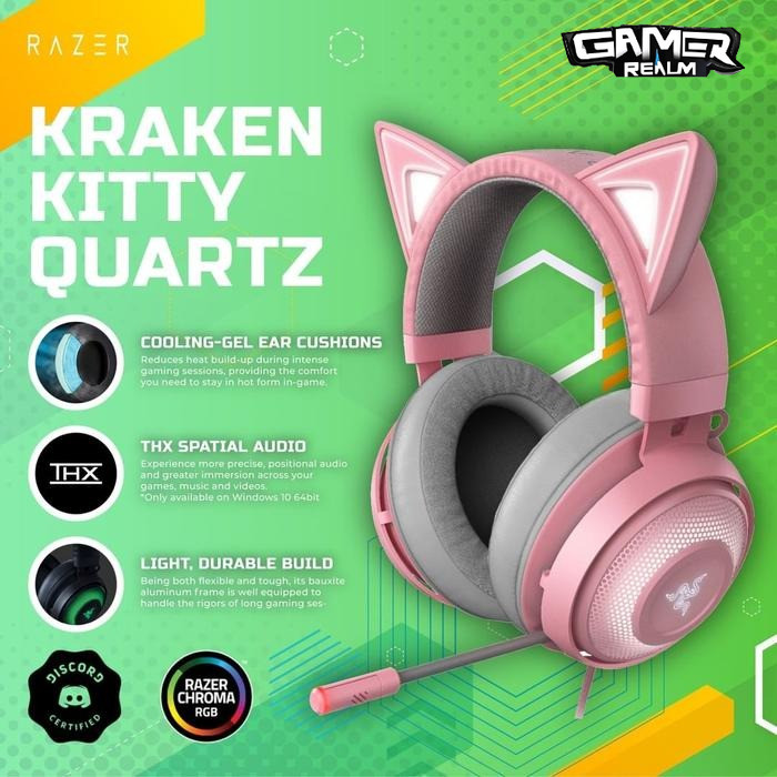 Razer Kraken Kitty edition Quartz / Pink Gaming Headset