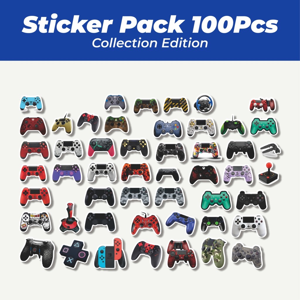 

Hot Stiker Gamepad Lucu Anti Air Stikers Berperekat Waterproof Sticker Decal Buat Motor Helm Buku Journal Koper Casing HP Laptop Botol Minum