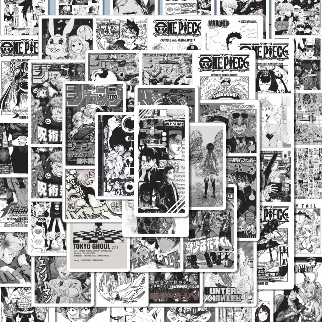 

100PCS Lucu Stiker Shonen Manga Stiker Aesthetic Stiker Anti Air Stikers Berperekat Waterproof sticker decal buat Motor Helm Buku Journal Koper Casing HP Laptop Botol Minum Hadiah anak