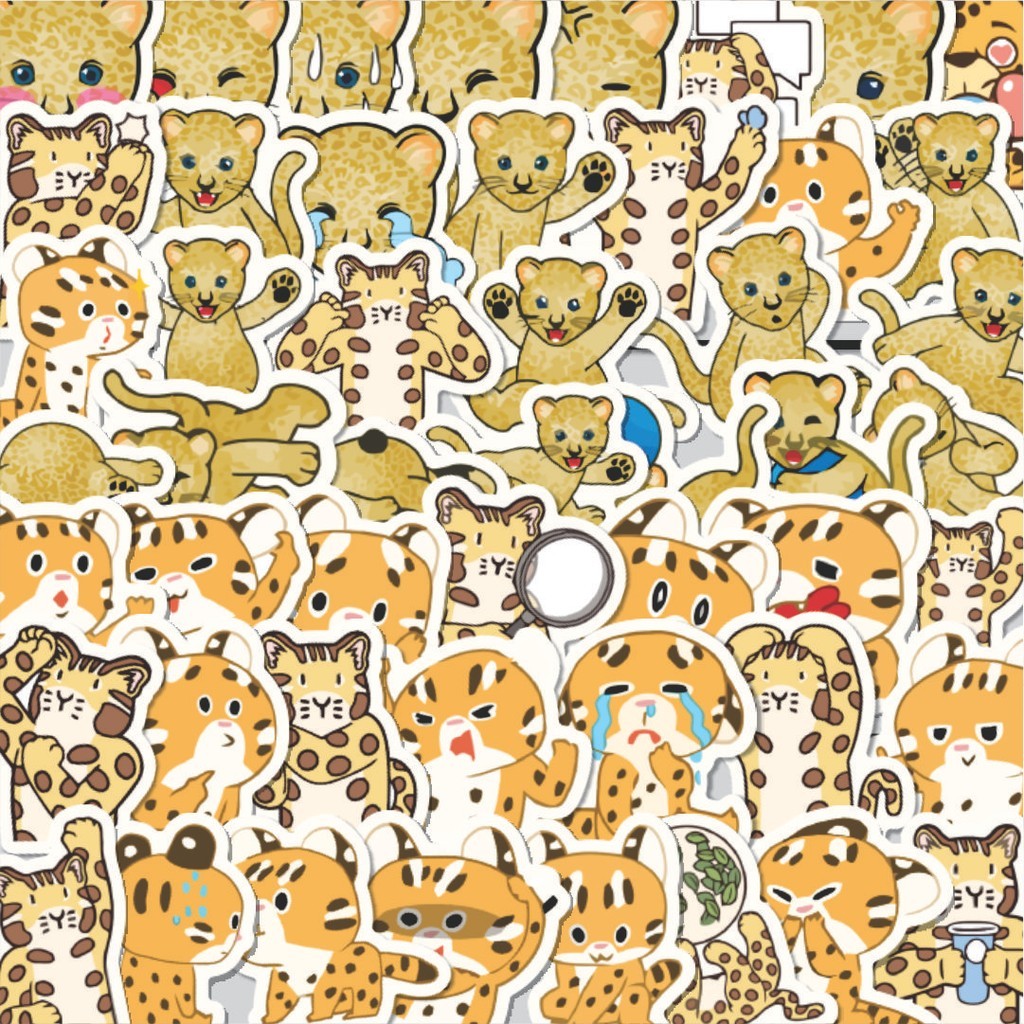 

Stiker Cutting Pack Stiker Hewan Leopard [Macan Tutul] Isi 100Pcs Series Aesthetic Lucu Keren Untuk Koper Bahan Vynil