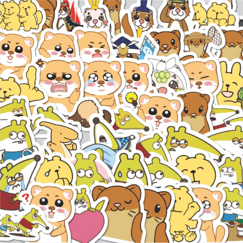 

Stiker Cutting Pack Stiker Hewan Musang Isi 100Pcs Series Aesthetic Lucu Keren Untuk Koper Bahan Vynil
