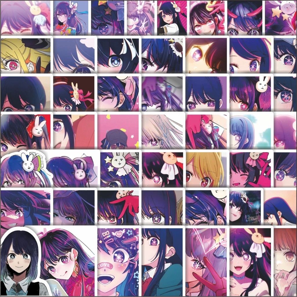 

Stiker Cutting Pack Pack Stiker Anime Oshi no Ko (Ai Hoshino) Isi 100Pcs Series Aesthetic Lucu Keren Untuk Koper Bahan Vynil