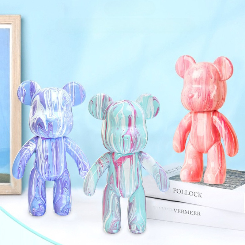 

Fluid Bear White Embryo Acrylic Pigment Personalized Design DIY Creative Graffiti Home Decoration Birthday Gift