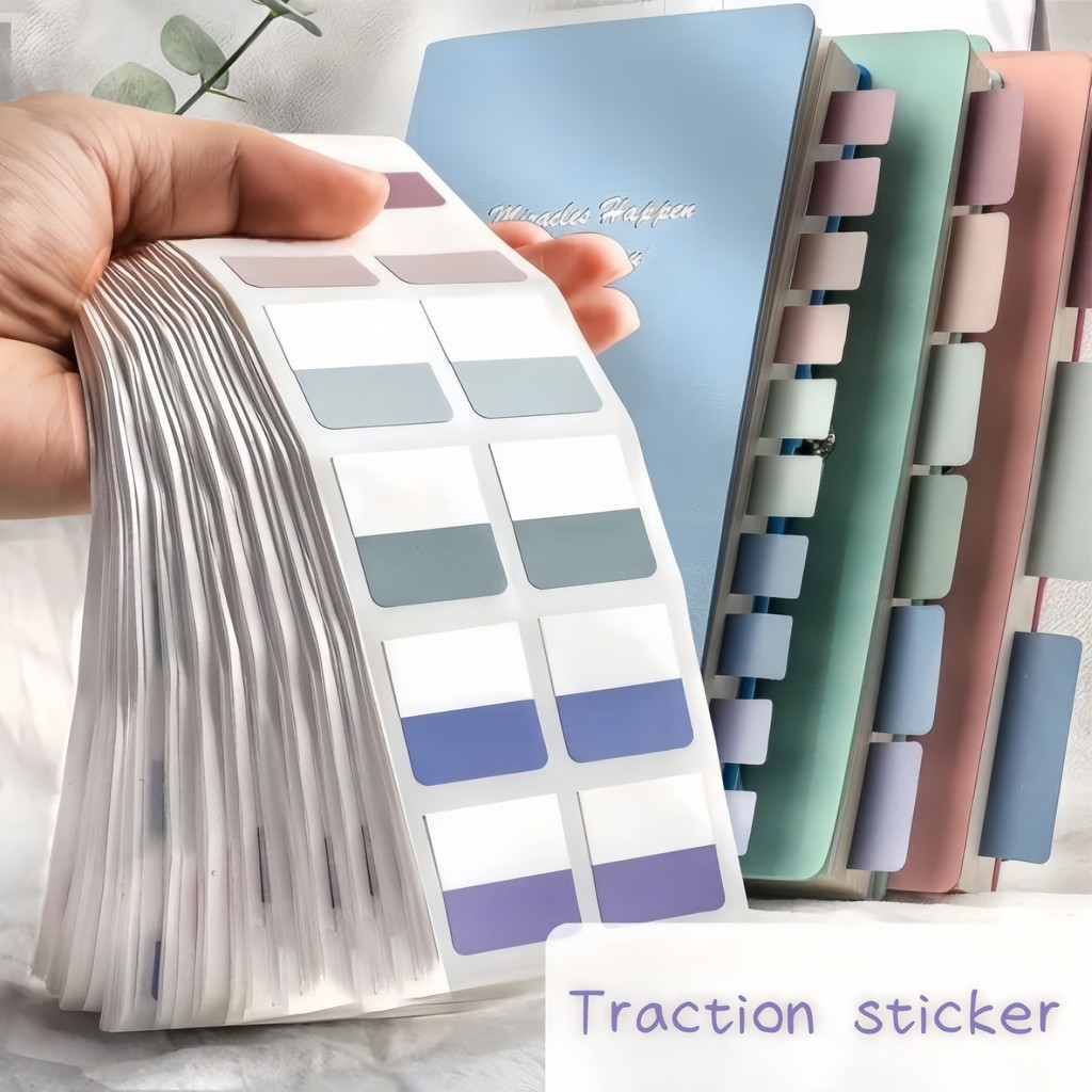 

Light Colors Sticky Index Sticker Tabs, 3 Sizes 6 Colors Writable Reusable File Flag Labels for Bible