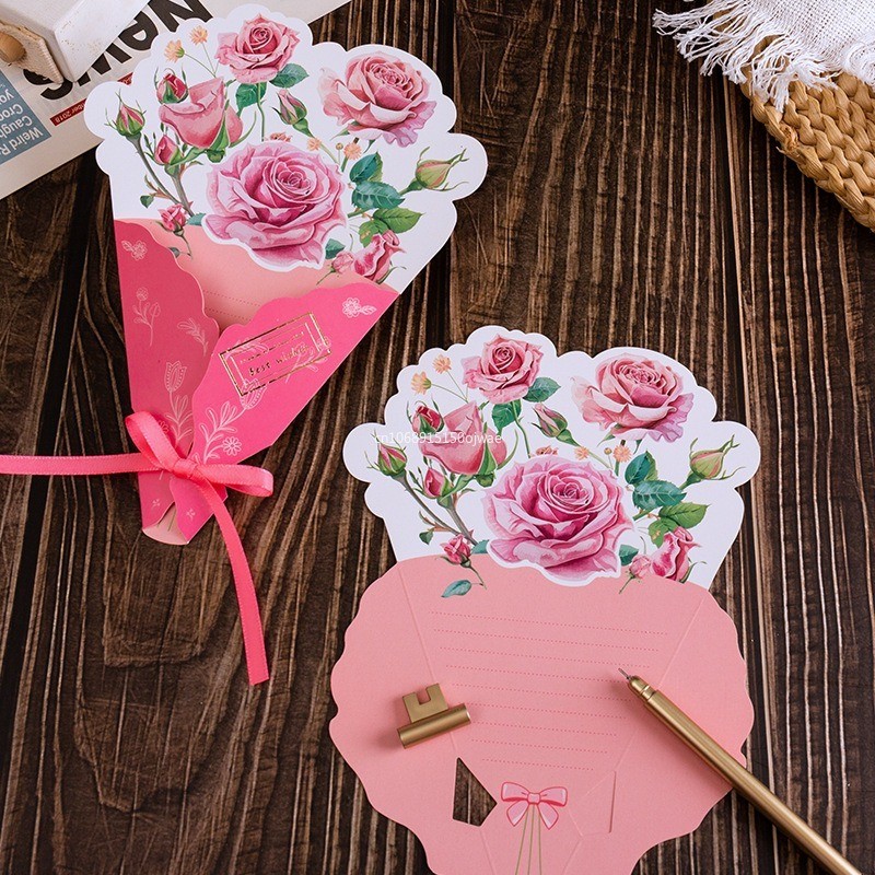 

1pcs Creative Carnation Thanks Flowers Postcard Exquisite Beautiful Greeting Card Floral Birthday Cards Teacher Day Gifts 초대장