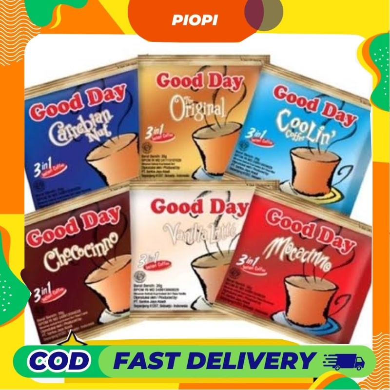 

piopi Good Day Hot All Varian 10 Sachet-Coffee-Kopi Instant Robusta