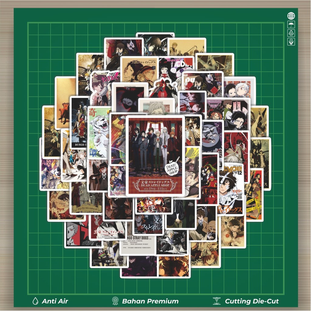 

HOT 50 PCS STIKER Stiker Poster Bungo Stray Dogs Dekorasi Lucu Kreatif untuk Notebook, Skateboard, HP