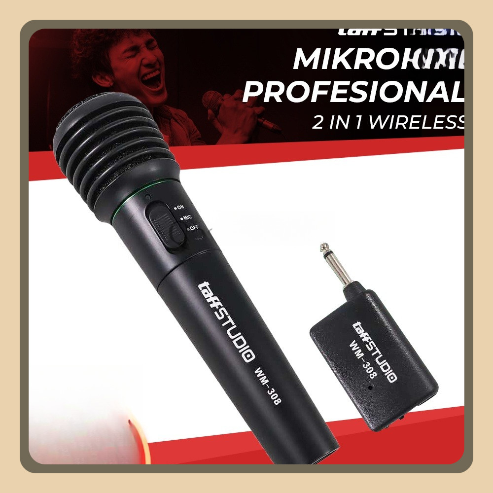 Mikrofon Profesional 2 in 1 Wireless Wired - WM-308