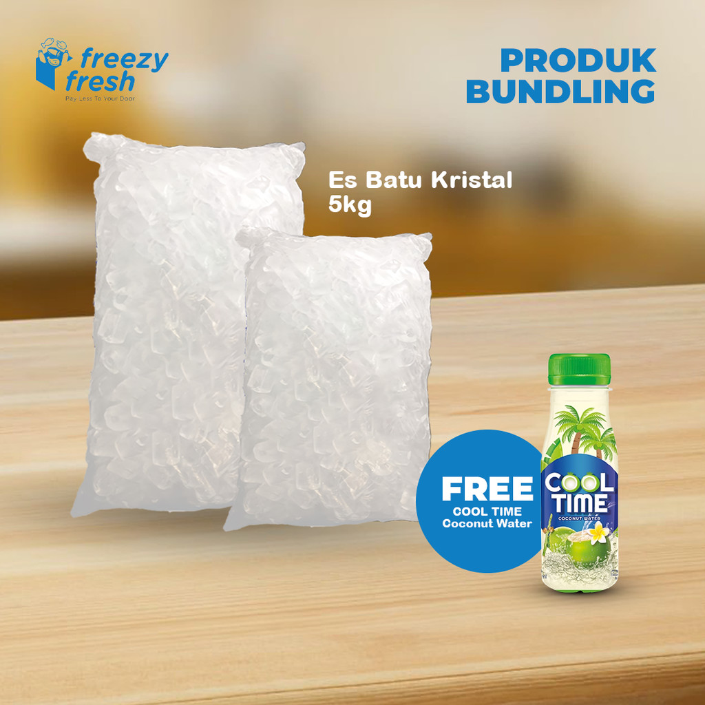 

ANTARTIKA - Es Batu Kristal 5kg FREE Cool Time Coconut Water (1 pcs)
