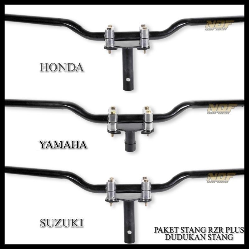 STANG RZR PLUS DUDUKAN STANG UNIVERSAL HONDA YAMAHA SUZUKI  BEBEK PAKET LENGKAP SATU SET SETANG STIR