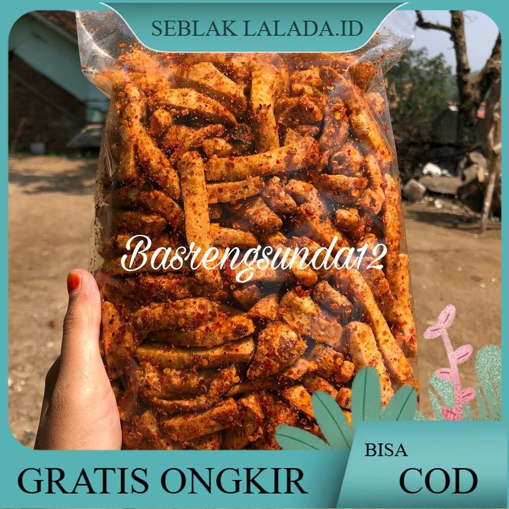 

[Beli Lokal] BASRENG Pedas Daun Jeruk 1kg - Cemilan Instan Berkualitas Tinggi