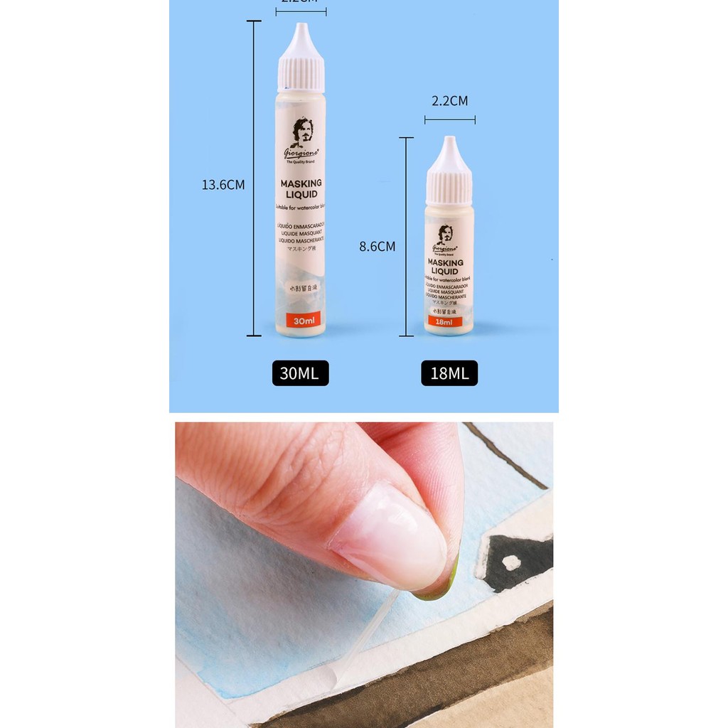 

Giorgione Cat Air Putih Watercolor Cairan Pemutih Masking Liquid G-ML - 18ML