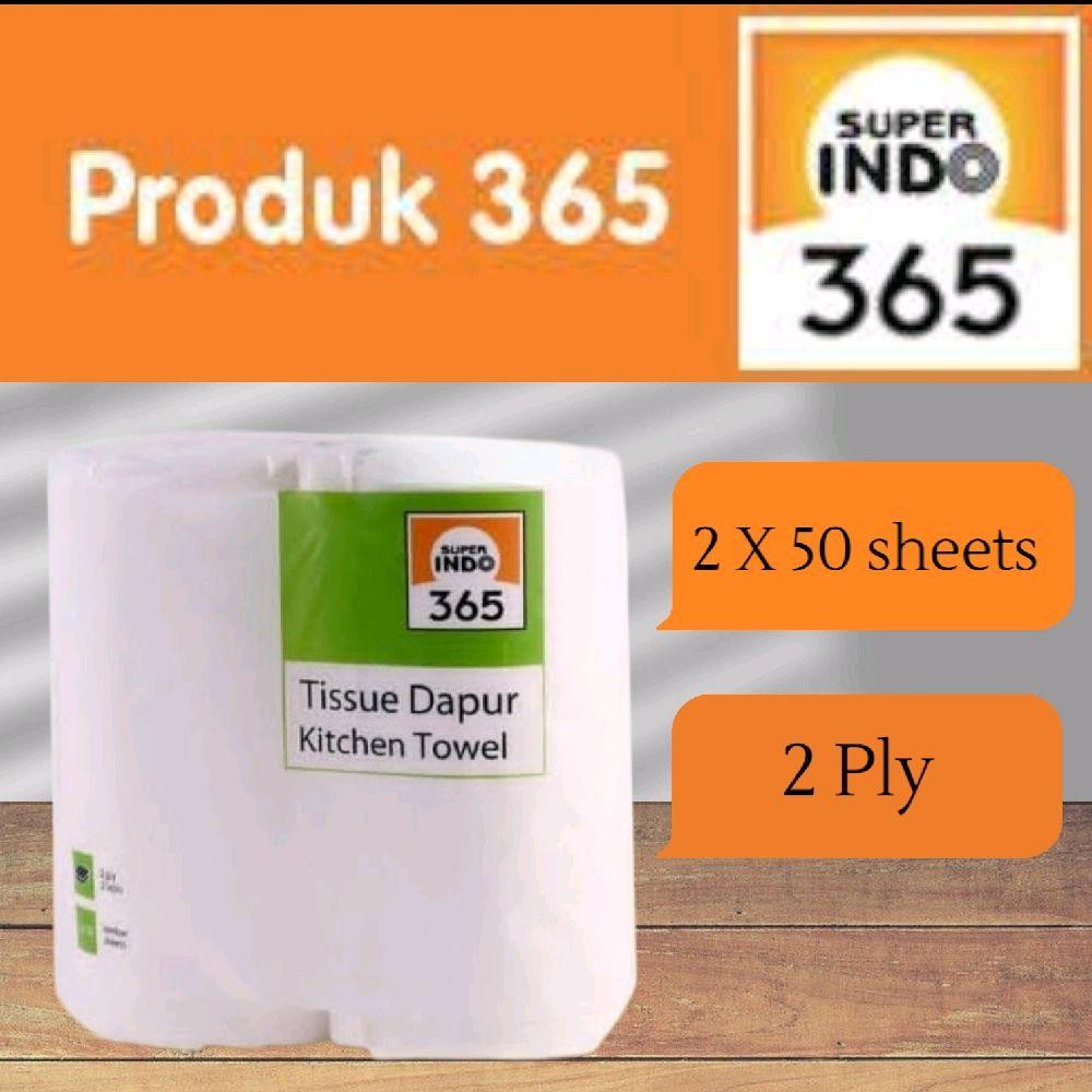 365 Superindo Tissue Dapur Kitchen Towel 2 Ply 2 X 50 Sheets