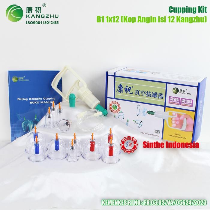Hot Produk Kop Bekam isi 12 pcs Kop Angin Kangzhu / Alat Bekam isi 12 Kop Murah Berkualitas Tebal Or