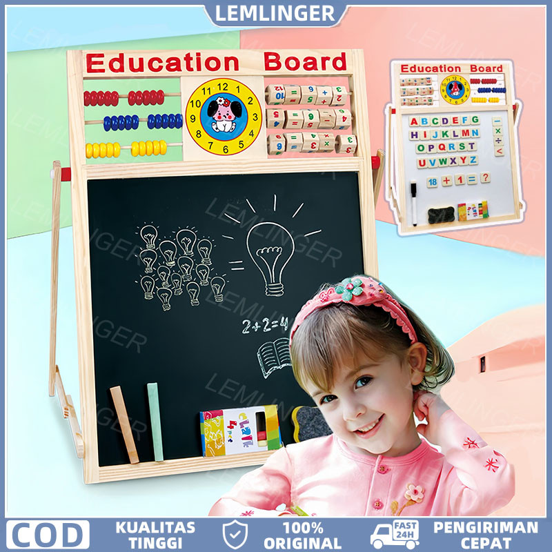 

LEMLINGERPapan Tulis Education Magnet Board Papan Mainan Anak Papan Magnet Papan Tulis Magnet Puzzle