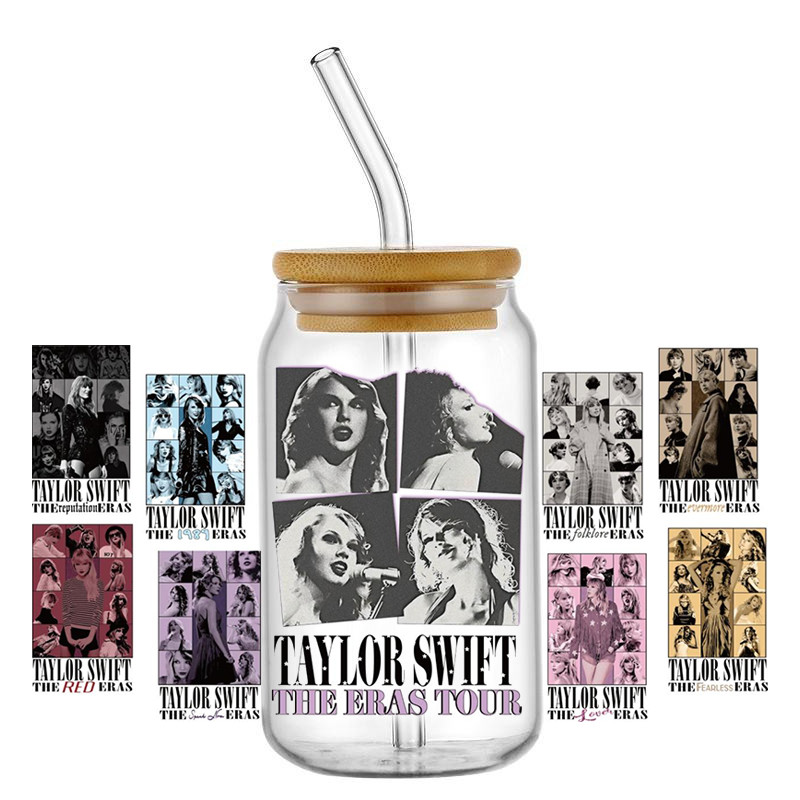 

Popular American Singer Design UV DTF Sticker for 16oz Cup Wrap Superstar Transfer Sticker Custom Label DIY Logo Self adhesive