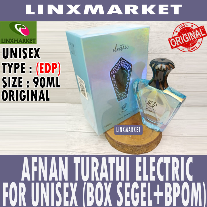 AFNAN TURATHI ELECTRIC FOR UNISEX EDP 90ML (BOX SEGEL + BPOM)