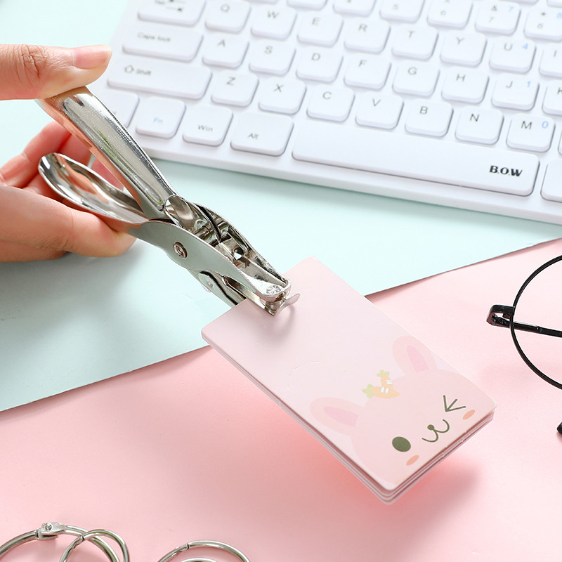 

Metal Single Hole Punch 1-8 Pages Paper Diameter 6mm Hole Puncher Hand Paper Scrapbooking Punch For Home Office School Supplies