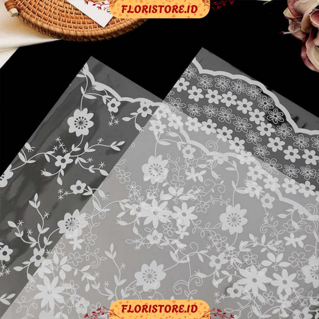 

LACE PRINTED CELLOPHANE / FLORIST PAPER / KERTAS BUKET BUNGA / WRAPPING WRAPPER