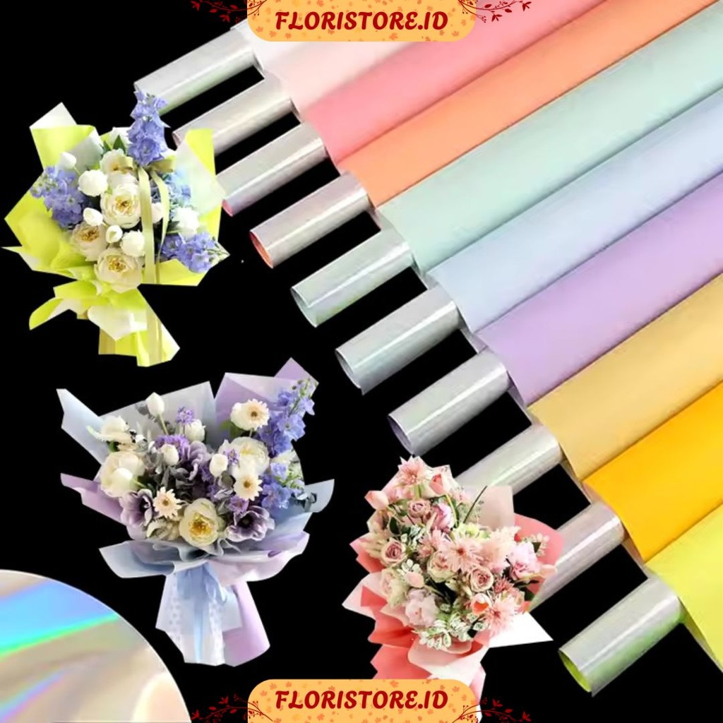

RAINBOW CANDY PAPER CELLOPHANE / FLORIST PAPER / KERTAS BUKET BUNGA / WRAPPING WRAPPER