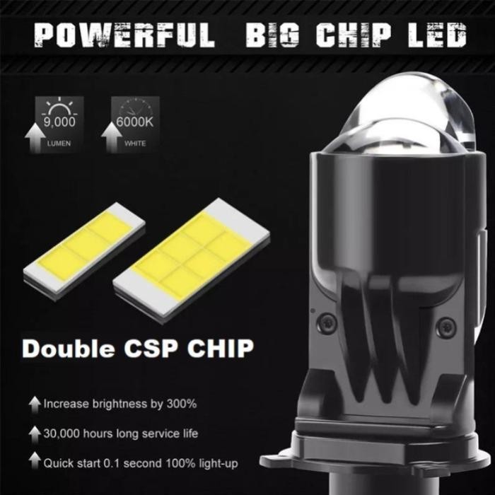 Lampu LED VINYX V9 Gen2 45W Projie H4 Gen 2 Mini Projector Lens Lensa Motor Mobil Headlight Headlamp