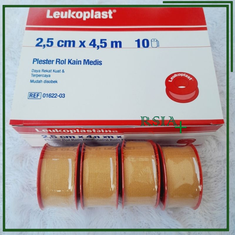 Leukoplast 2,5 cm x 4,5 m Leukoplast 2,5cm x 4,5m Plester roll kain plester leukoplast plester luka 