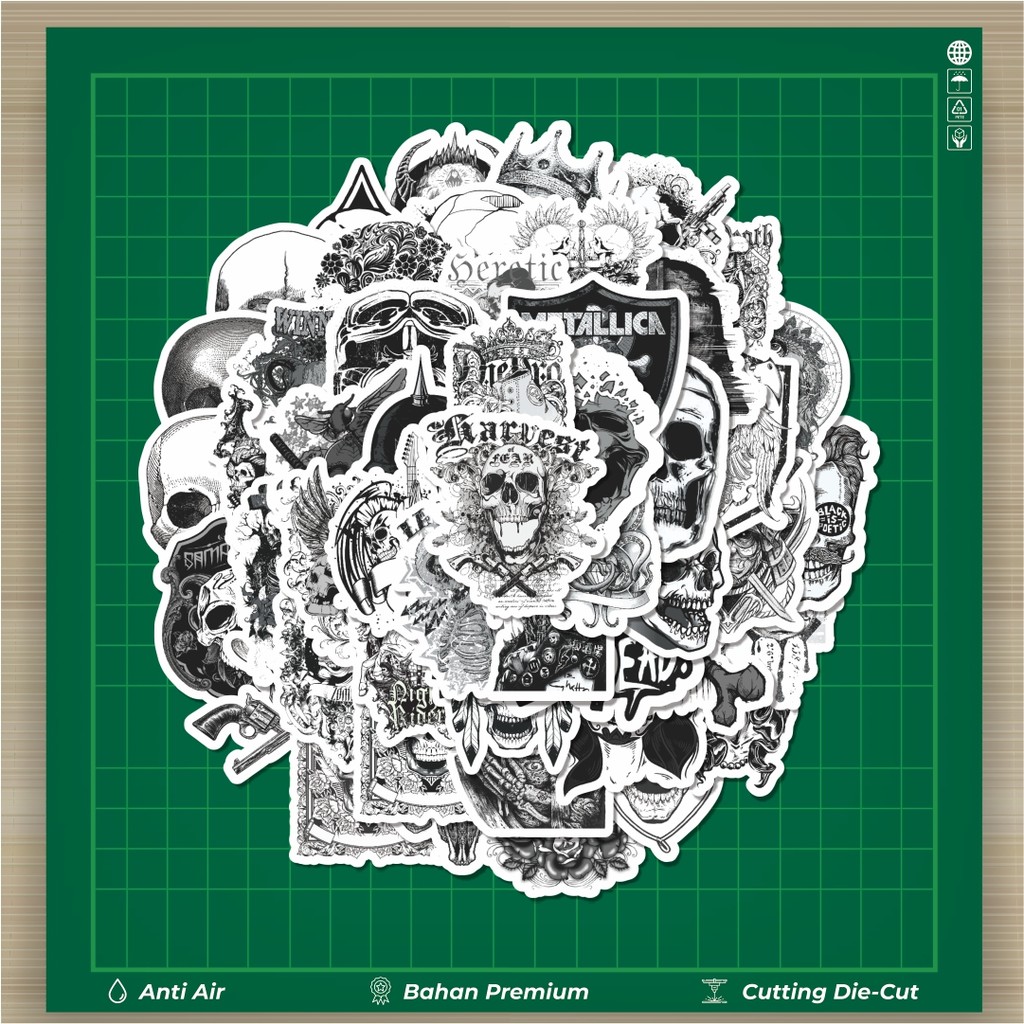 

HOT 50 PCS STIKER Stiker Punk Gothic Art Classical Black & White Stiker Fashion Cars Decal Dingin Kartu Album Custom Vinyl Anti Air- Sticker Aesthetic Buku Journal Koper Casing HP Tablet Laptop Helm Motor Botol Minum