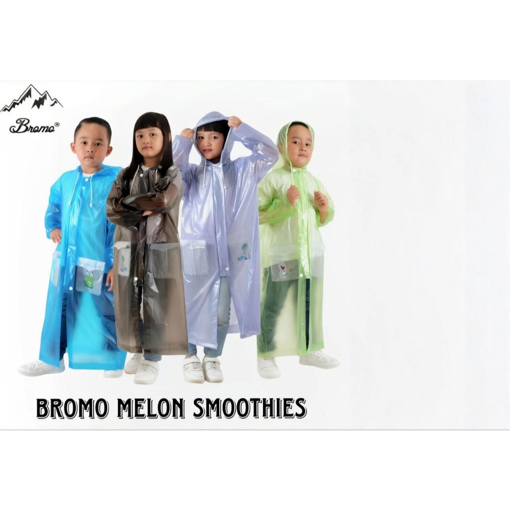 Bromo coat melon jas hujan anak karakterCO