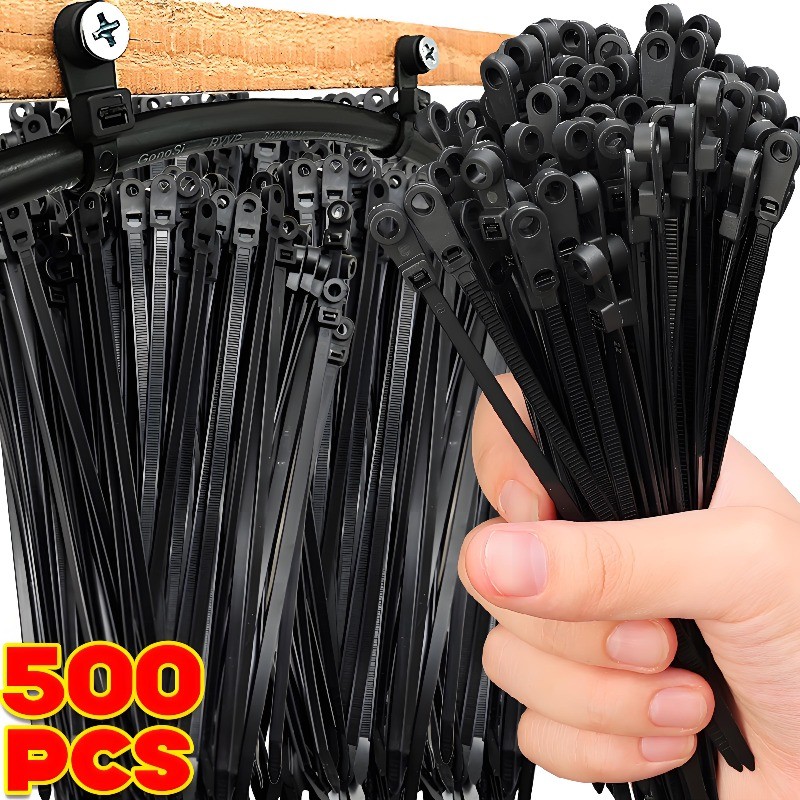 

Wholesale Screw Hole Cable Ties Reusable Fixed Nylon Cable Ties Self-locking Cord Tie Strap Fastening Loop Wire Office Organizer