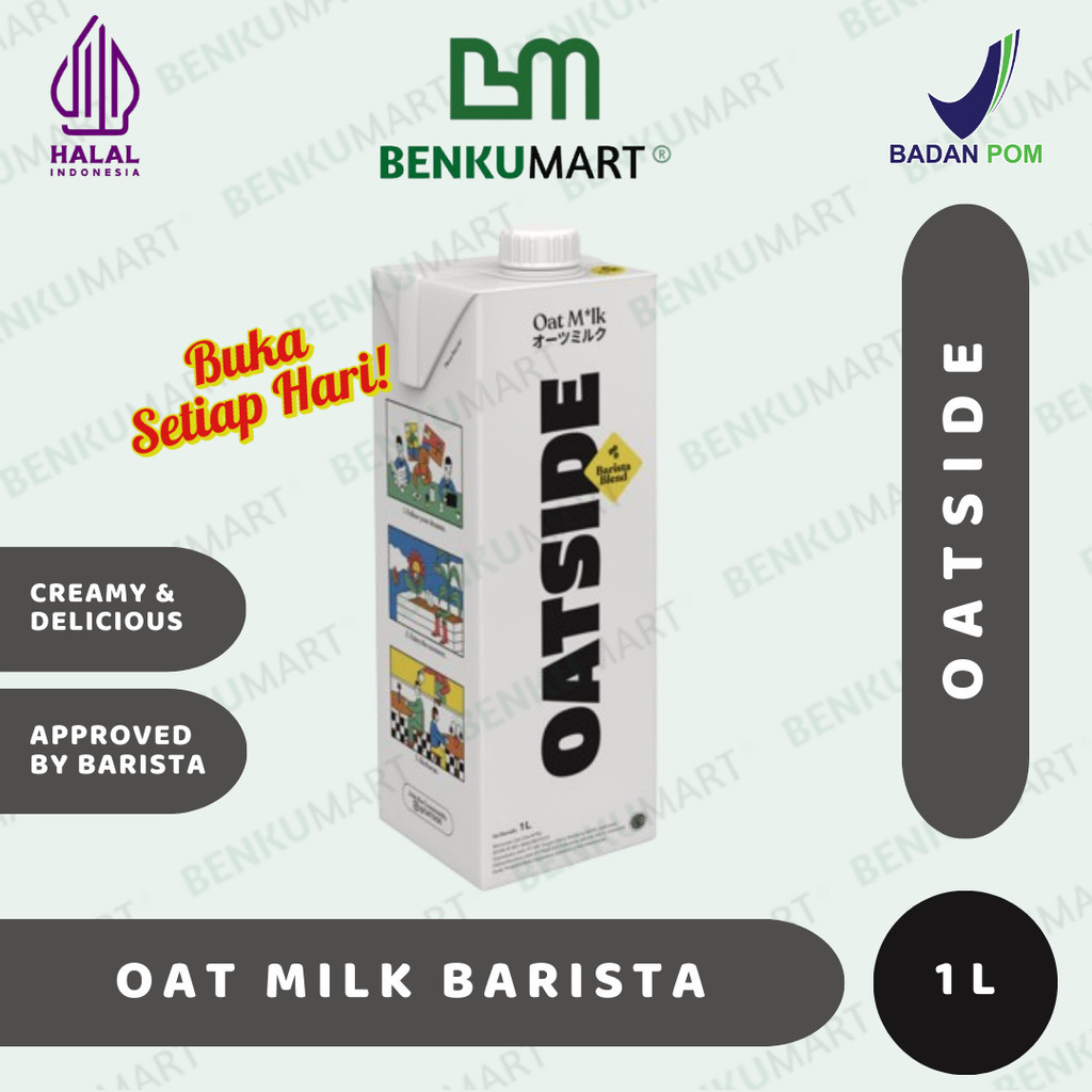 

Oatside Barista Oat Milk 1L | Susu Oat Gandum Lactose & Dairy Free
