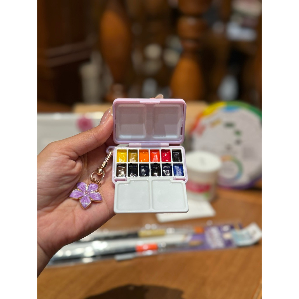 

New Watercolor Travel Kit Mini (Ungu Lilac) 2 kuasPremium
