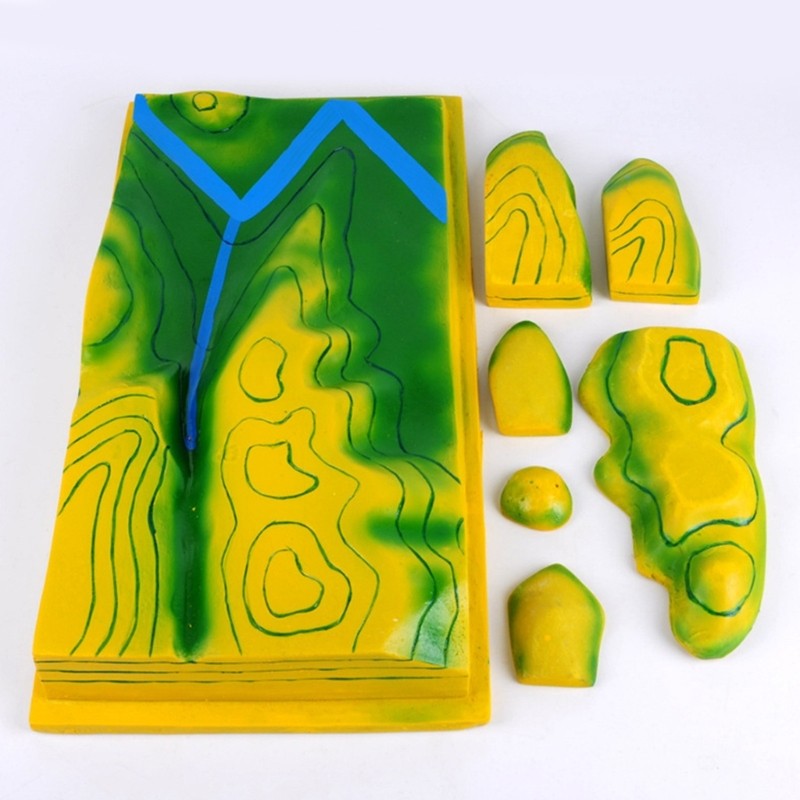 

Isohypse Map Teaching Model Isohypse Terrain Model For Geography Classroom Teaching Demonstration Tool K1KF